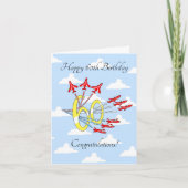 Carte d'anniversaire Red Jet 60th (Blue Sky) (Devant)