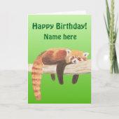 Carte d'anniversaire Red Panda (Devant)
