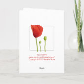Carte d'anniversaire Red Poppy (Dos)