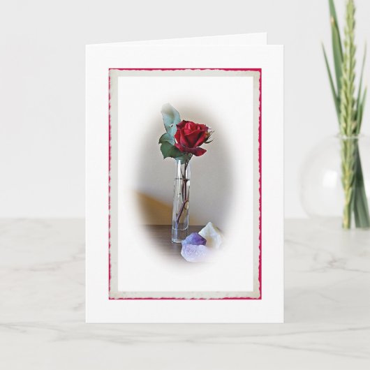 Carte d'anniversaire Red Rose (Devant)