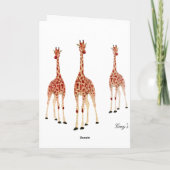 Carte d'anniversaire Red Rose Giraffes (Dos)