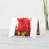 Carte d'anniversaire Red Rose N Fern (Dos)