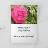 Carte d'anniversaire Red Rose N Fern (Intérieur)