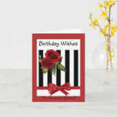 Carte d'anniversaire Red Roses (Fleur jaune)