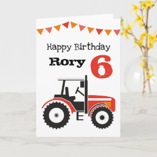 Roller Carte Postale 14x14cm Voitures Carte d'Art Enfants Anniversaire paillettes Tracteur