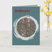 CARTE D'ANNIVERSAIRE "REDHEADS" (Fleur jaune)