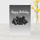 Carte d'anniversaire Réglisse (Fleur jaune)