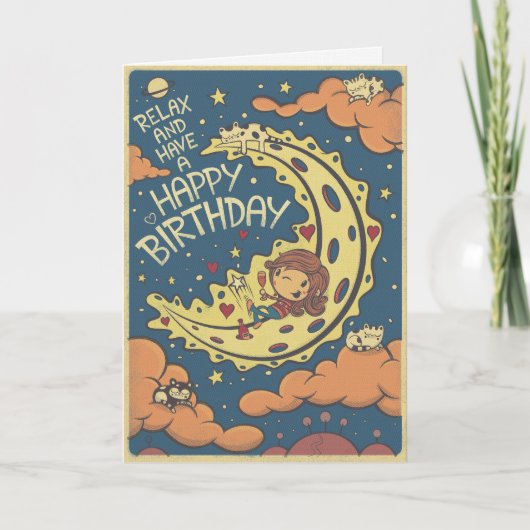 Carte d'anniversaire Relaxation (Devant)