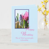 Carte d'anniversaire religieuse chrétienne — Fleur (Fleur jaune)