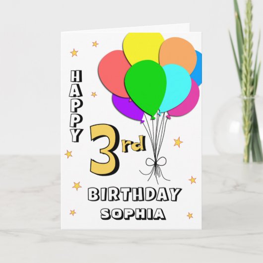 Carte d'anniversaire remplie 3e ballon (Devant)