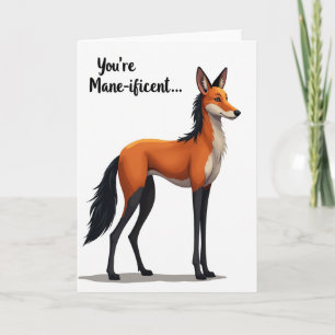 Carte d'anniversaire Renard Élégant