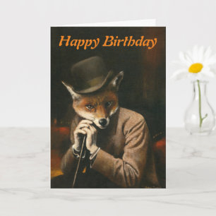 Carte d'anniversaire Renard en Casquette