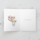 Carte d'anniversaire Renard Mignon (Intérieur)