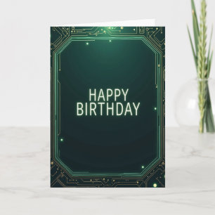 Carte d'anniversaire Réseau Lumineux