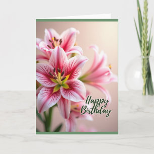 Carte d'anniversaire Resplendissante Fleur
