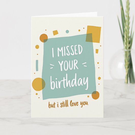 Carte d'anniversaire retardée Aqua (Devant)