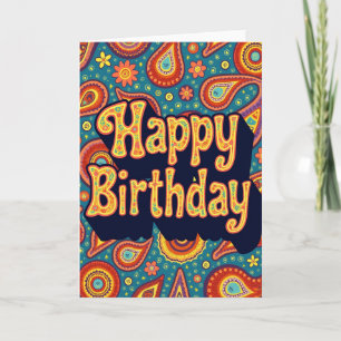 Carte d'anniversaire rétro