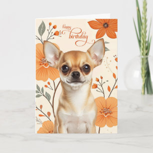 Carte d'anniversaire rétro audacieuse pour Chihuah