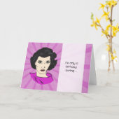 Carte d'anniversaire rétro avec Funny Obtenir plus (Fleur jaune)
