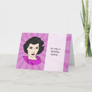 Carte d'anniversaire rétro avec Funny Obtenir plus