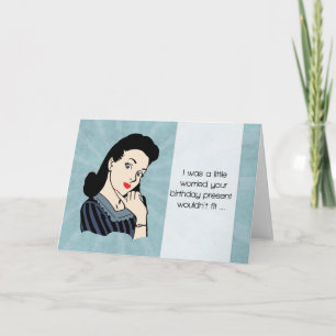 Carte d'anniversaire rétro avec message amusant