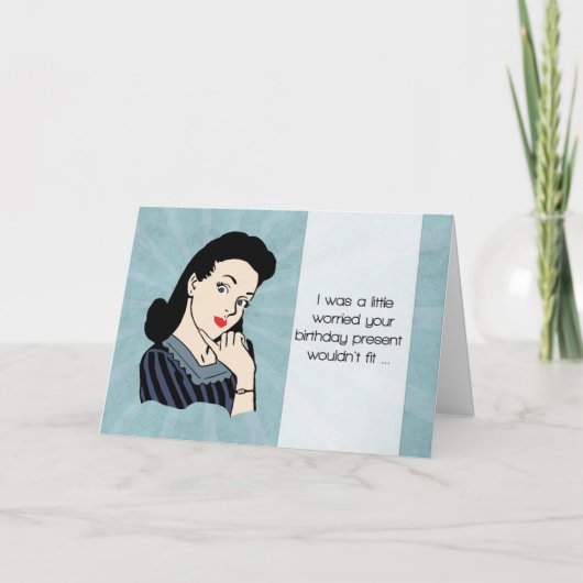 Carte d'anniversaire rétro avec message amusant (Devant)
