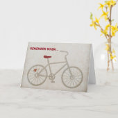 Carte d'anniversaire Retro Bike (Fleur jaune)