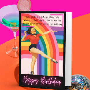 Carte d'anniversaire rétro drôle Meilleure amie-Im
