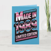 Carte d'anniversaire rétro édition limitée 1989 (Devant)