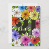 Carte d'anniversaire Retro Grey Floral Happy 21st (Devant)