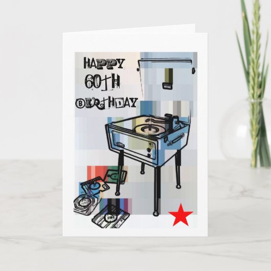 Carte d'anniversaire Retro Happy 60th (Devant)