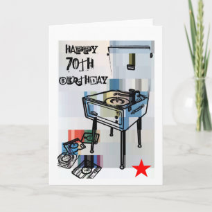 Carte d'anniversaire Retro Happy 70th
