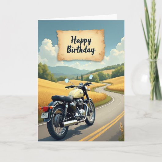 Carte d'anniversaire Rétro Journey (Devant)