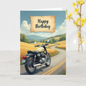 Carte d'anniversaire Rétro Journey (Fleur jaune)