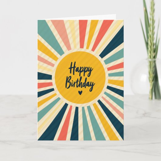 Carte d'anniversaire Retro Joy (Devant)
