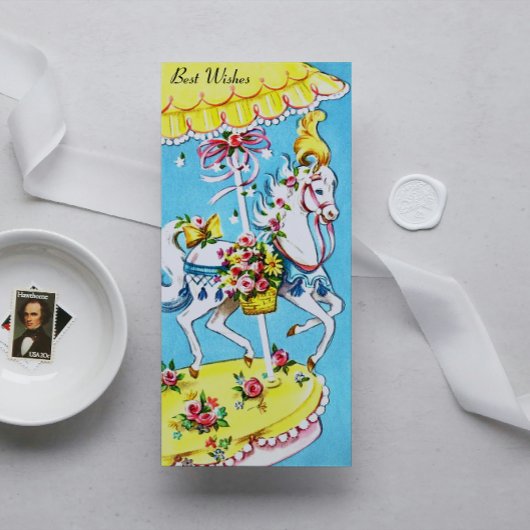 Carte d'anniversaire Retro Merry-Go-Round