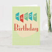 Carte d'anniversaire rétro milieu de siècle modern (Devant)