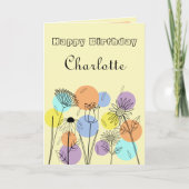 Carte d'anniversaire Retro Pastel (Devant)