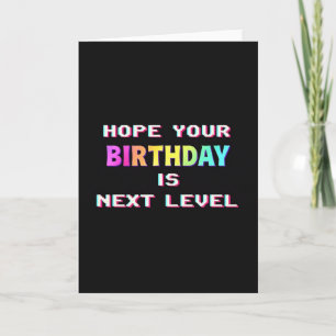 Carte d'anniversaire Rétro Pixel