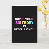 Carte d'anniversaire Rétro Pixel (Fleur jaune)