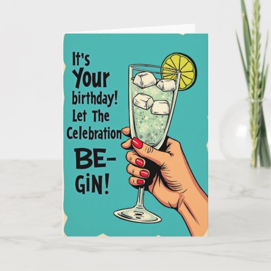Carte d'anniversaire Rétro Pop (Devant)