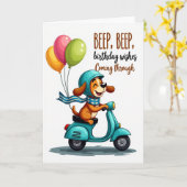 Carte d'anniversaire Retro Ride (Fleur jaune)
