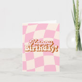 Carte d'anniversaire Retro Rose (Devant)