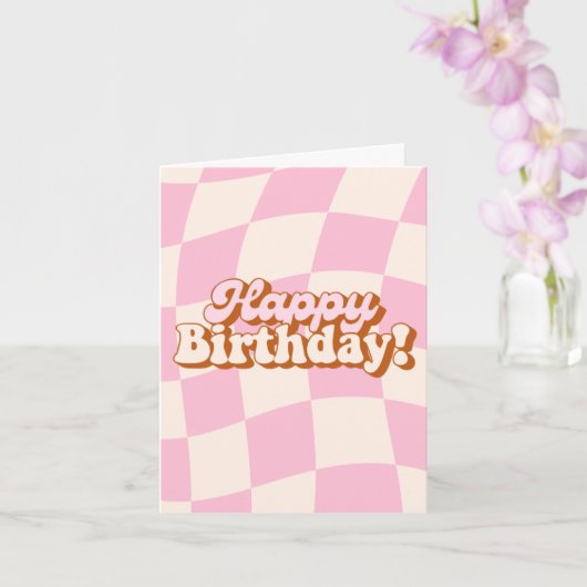 Carte d'anniversaire Retro Rose (Orchidée)