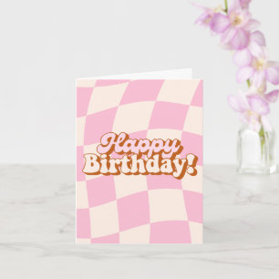 Carte d'anniversaire Retro Rose