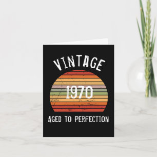 Carte d'anniversaire rétro soleil vintage vieillie