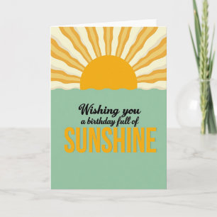 Carte d'anniversaire Rétro Sunshine
