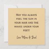 Carte d'anniversaire Retro Surfer Sunset Beach (Dos)