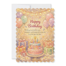 Carte d'anniversaire Rêve Pastel