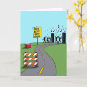 Carte d'anniversaire Road Block Birthday Bash (Fleur jaune)
